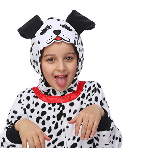 Leadtex Child Dalmatian costume for Kids Animal Onesie Halloween Cosplay Costume for Girls Boys L8-10 - Image 5