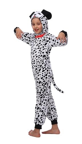 Leadtex Child Dalmatian costume for Kids Animal Onesie Halloween Cosplay Costume for Girls Boys L8-10 - Image 3