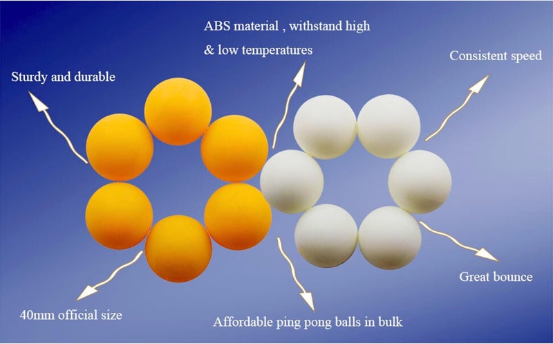 MAGIC VAULT 36pcs Ping Pong Balls - High-Performance ABS Training Balls for Indoor/Outdoor Use - Orange & White - Image 4