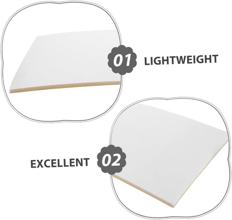 GATHINESS 2pcs Self-Adhesive High-Density Foam Board Sheets for Model Making and Craft Projects, Rectangular White Foam Sheets for Architecture, DIY Arts and Crafts - Image 3