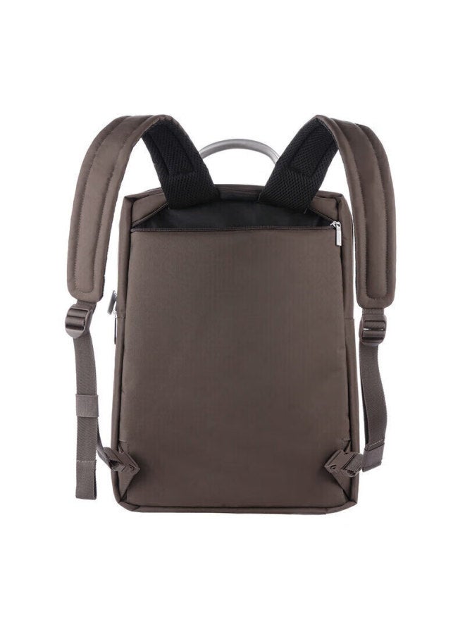 Lexon Backpack Business Laptop Bag 15.6/16 Inch Double Compartment Large Capacity Men's Schoolbag Warm Gray - Image 3