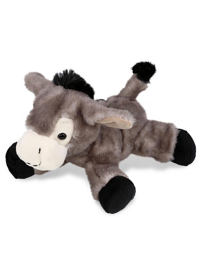 Puzzled Dollibu Plush Donkey Stuffed Animal - Soft Huggable Grey Laying Donkey, Adorable Playtime Donkey Plush Toy, Cute Farm Life Cuddle Gift For Kids & Adults - 9 Inch  - Image 1
