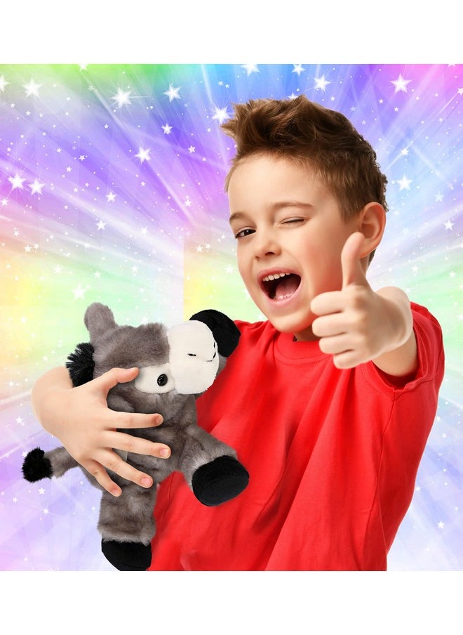 Puzzled Dollibu Plush Donkey Stuffed Animal - Soft Huggable Grey Laying Donkey, Adorable Playtime Donkey Plush Toy, Cute Farm Life Cuddle Gift For Kids & Adults - 9 Inch  - Image 2