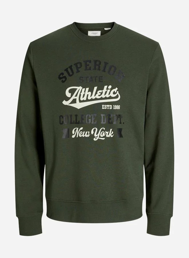 PRODUKT Produkt Front Graphic Print Crew Neck Sweatshirt