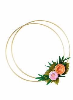 SYOSI Large Metal Floral Hoop, Wreath Macrame Gold Hoop Rings, for Making Wedding Wreath Decor, DIY Dream Catcher Wall Hanging Crafts, 2 Pack 14 Inch  - Image 1