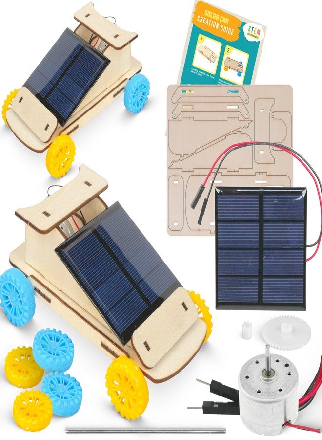 STEM Inventions Solar Powered Car Kit (2-Pack) - Build-Your-Own Wooden Solar Vehicles for Kids, STEM Engineering Project Kits for Classroom, Renewable Energy Science Experiments, Ages 8 and up - Image 2
