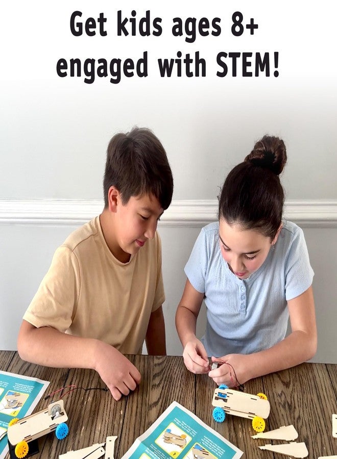 STEM Inventions Solar Powered Car Kit (2-Pack) - Build-Your-Own Wooden Solar Vehicles for Kids, STEM Engineering Project Kits for Classroom, Renewable Energy Science Experiments, Ages 8 and up - Image 4