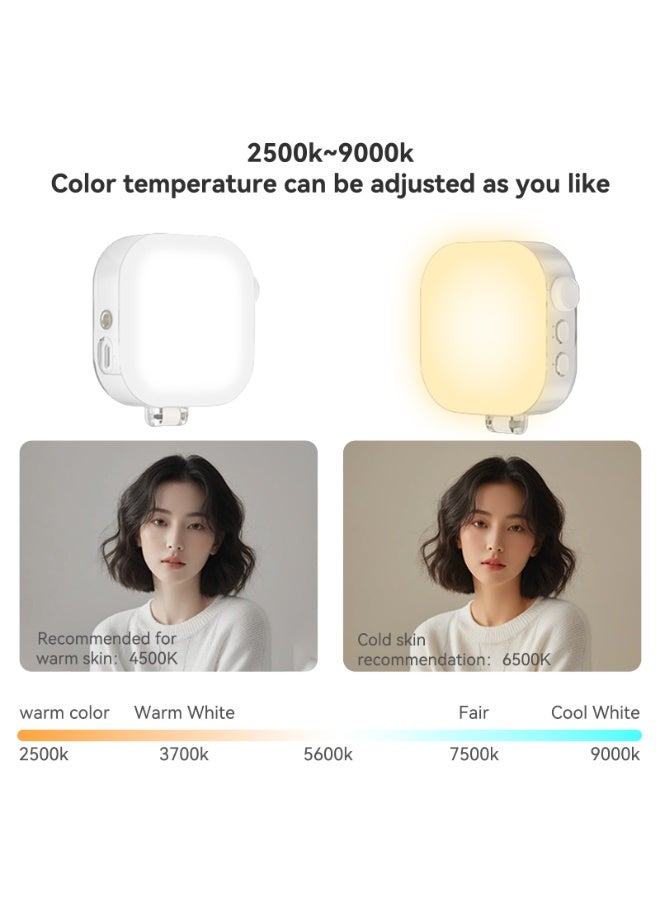 مصباح سيلفي مغناطيسي محمول للهاتف المحمول بسعة 2000 مللي أمبير - مصباح LED متعدد الأوضاع قابل للتعديل مع عمر بطارية طويل مناسب للتصوير الفوتوغرافي وتسجيل الفيديو - Image 4