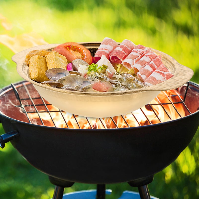 2pcs Stainless Steel Sukiyaki Hot Japanese Style Soup Pot Seafood Pot Pasta Pot - Image 2