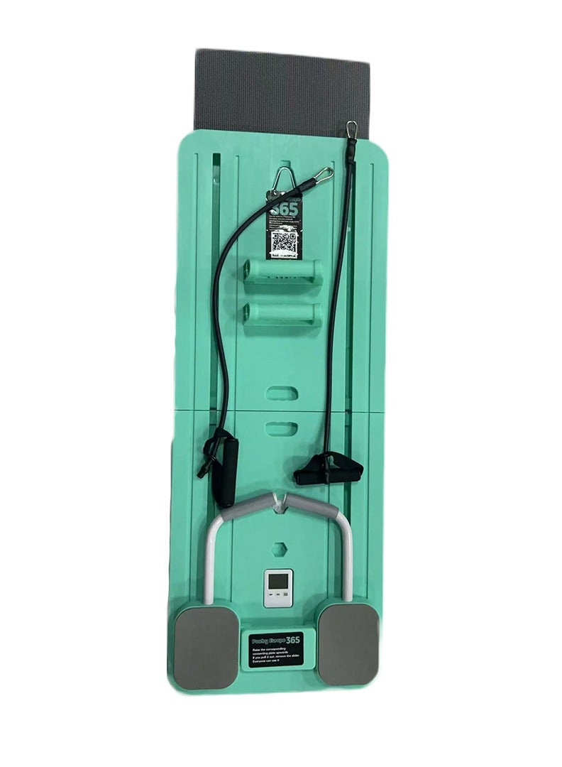 جهاز تدريب متعدد الوظائف لتمارين البطن والضغط، وجهاز يوغا منزلي، وتدريب للذراعين والساقين في صالة الألعاب الرياضية مع سجادة مضادة للانزلاق-أخضر - Image 3