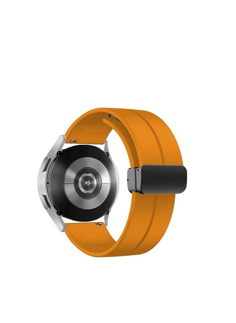 Unipha 2mm Silicone Strap With Magnetic Folding Buckle For Oraimo Watch R OSW23N- Smart WatchSport- Yellow 