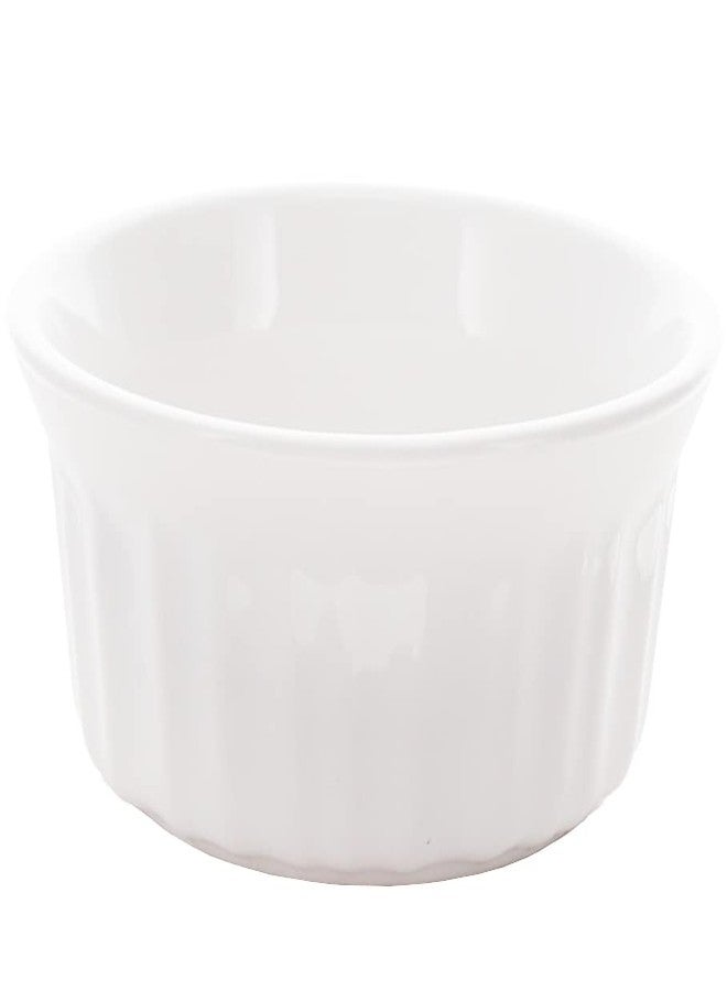 Corningware RS4 4oz/118mL Round French White Ramekins Bowl - 4-Pack - Image 2