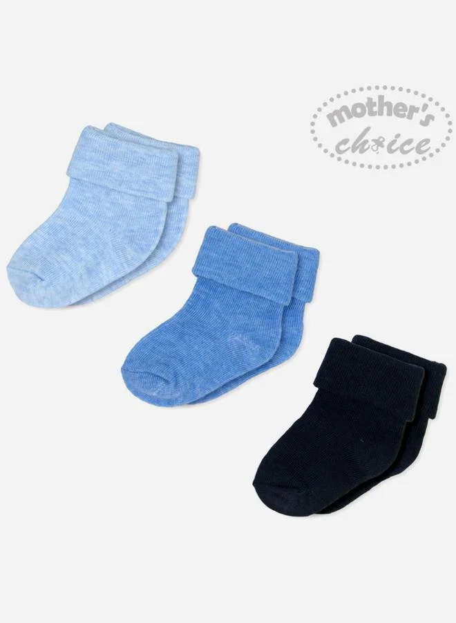 اختيار الأمهات Pack of 3 - Baby Cotton Turn Head Socks 0-6M