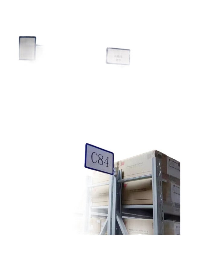 Oumai Magnetic Shelf Signage Warehouse Material Classification Label Tag Warehouse Partition Location Card Indicator Sign Blue A6 + 1 Magnet Pack Of 10 - Image 2