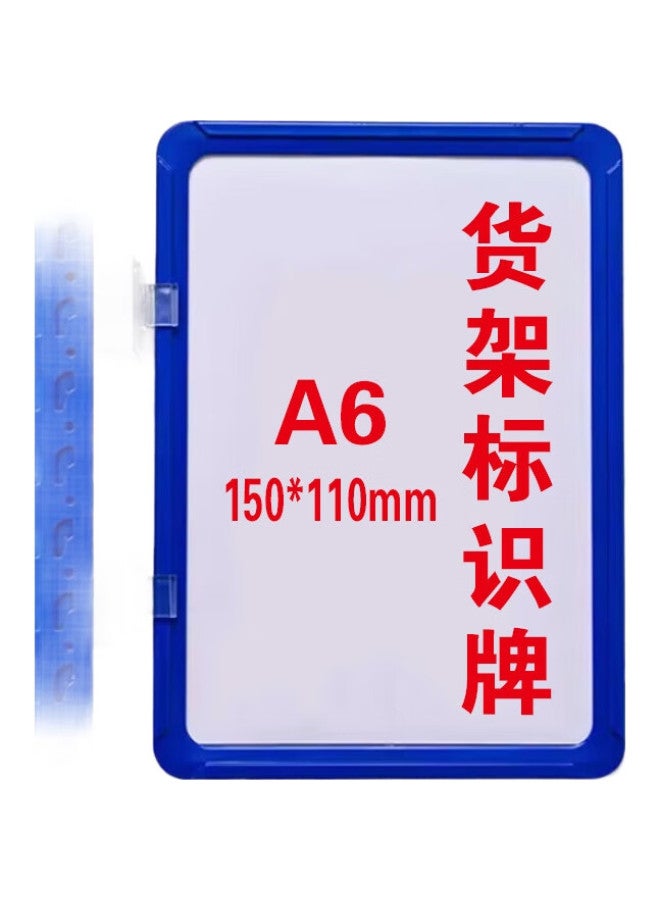 Oumai Magnetic Shelf Signage Warehouse Material Classification Label Tag Warehouse Partition Location Card Indicator Sign Blue A6 + 1 Magnet Pack Of 10 - Image 3