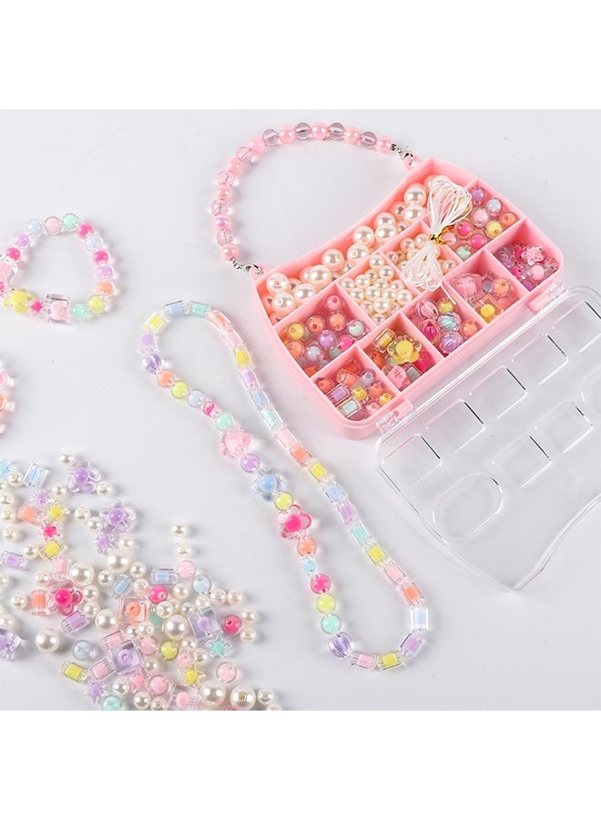 Jewelry Making Kit Gifts for Kids,Pink Handbag Bead Box for Bracelet Making Kit for Girls,6-Year-Old Girl Birthday Gift,Jewelry Crafts for Kids Ages 3+ - Image 4