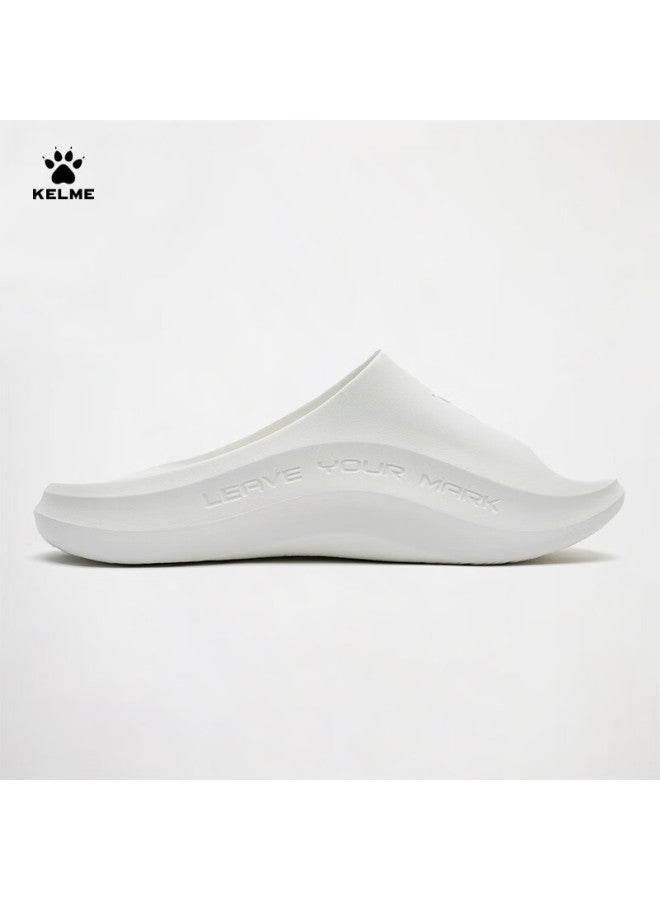 Kelme Men'S Outdoor Fitness Slides Beach Thick-Soled Couple Fashion Slides White Size 35 - Image 2