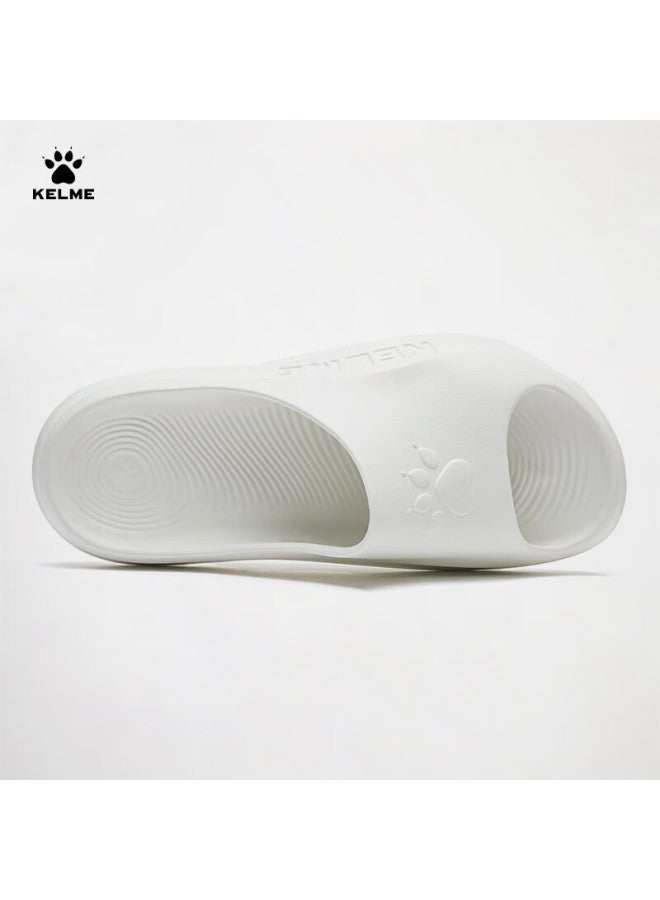 Kelme Men'S Outdoor Fitness Slides Beach Thick-Soled Couple Fashion Slides White Size 35 - Image 3