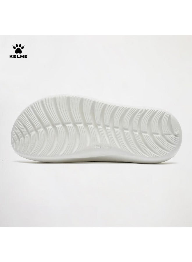 Kelme Men'S Outdoor Fitness Slides Beach Thick-Soled Couple Fashion Slides White Size 35 - Image 4