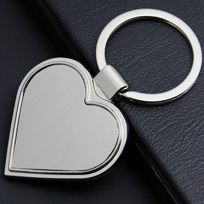 Metal Fashion Business Single Card Key Chain Pendant Car Anti-Lost Key Ring Practical Gift Key Chain Engraved Logo - Image 1