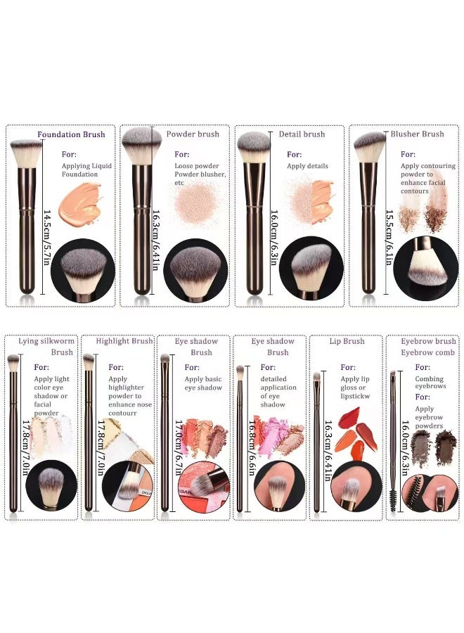 10-Piece Makeup Multi Use Brush Set - Image 4