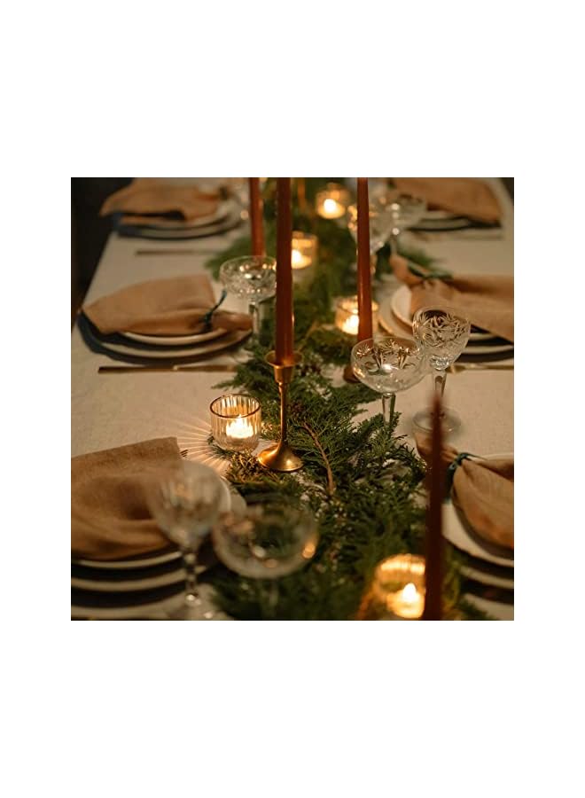 The Bros Clear Tealight Candle Holder Set of 12, Clear Glass Tealight Candle Holders for Wedding Party, Tea Light Candles Holder Bulk for Centerpiece Thanksgiving Christmas Party (2 X1.4, Clear) - Image 2