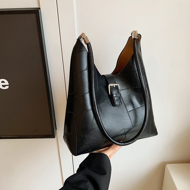 South Korea Large Capacity Handbag Women'S Summer Fashionable Vintage Tote Bag All-Match One-Shoulder Underarm Bag - Image 1