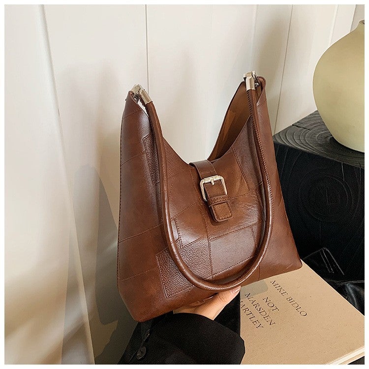 South Korea Large Capacity Handbag Women'S Summer Fashionable Vintage Tote Bag All-Match One-Shoulder Underarm Bag - Image 5