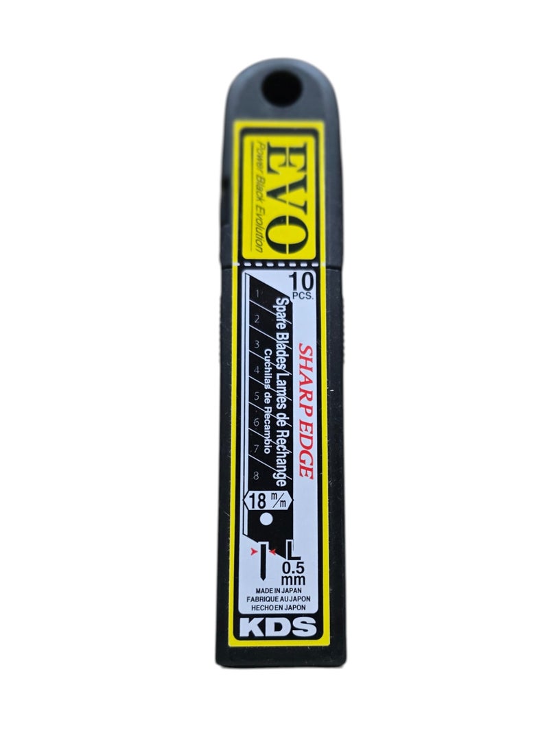KDS Japan LB-10B EVO Power Snap-Off Blades 18mm Black – 2 Pack (20 Blades) - Image 5