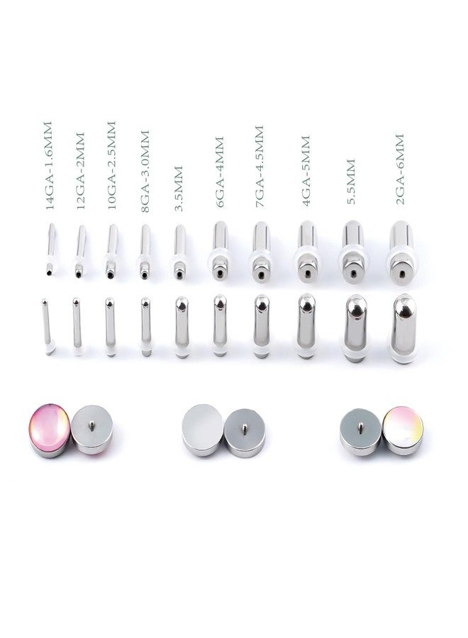 TBOSEN 3 Pairs Assemblable Top and Precise Size Ear Plugs Kit Stainless Steel O-Ring Stretcher Piercings Gauges DIY Set 14G-5/8 Inch - Image 5