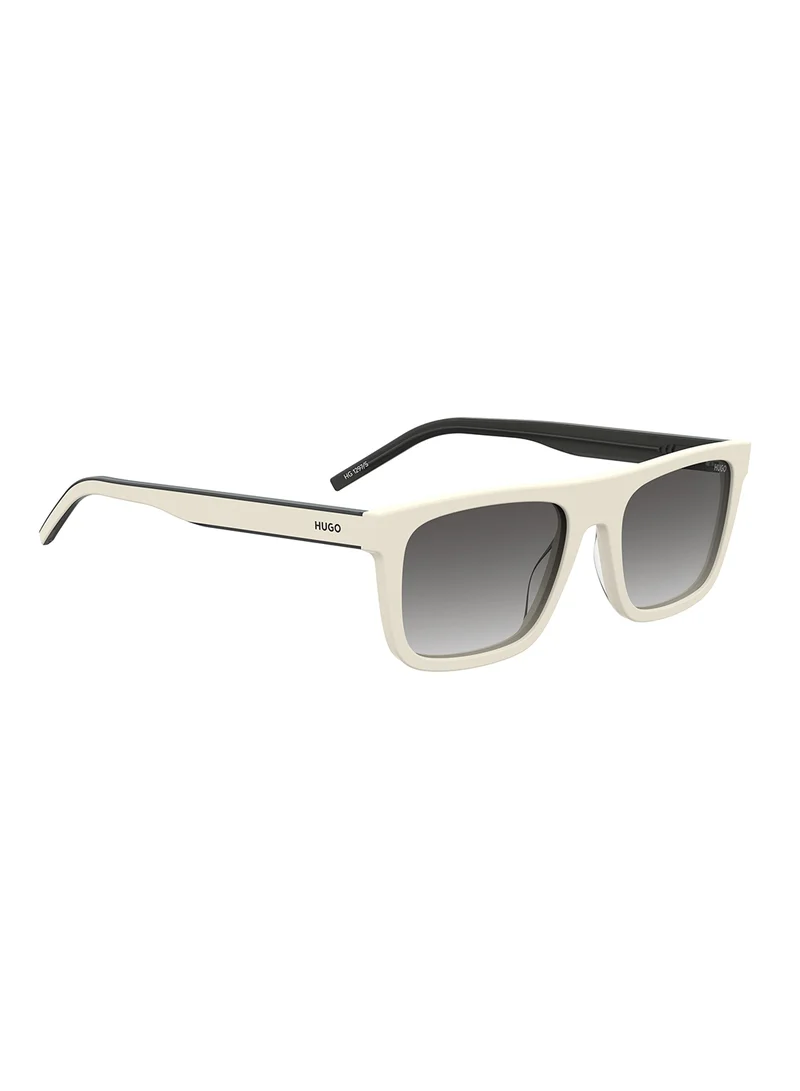 HUGO Unisex UV Protection Rectangular Sunglasses - Hg 1297/S White Millimeter - Lens Size: 54 Mm