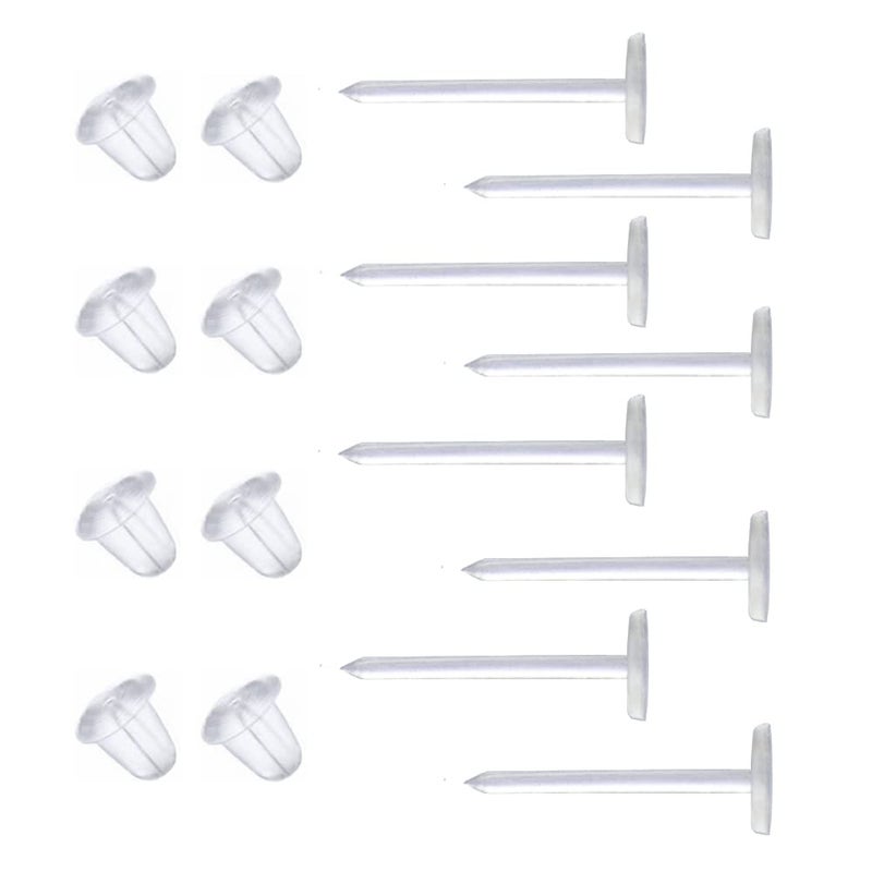 Clear Earrings for Work300 Pairs Clear Stud Earrings and Earring Backs