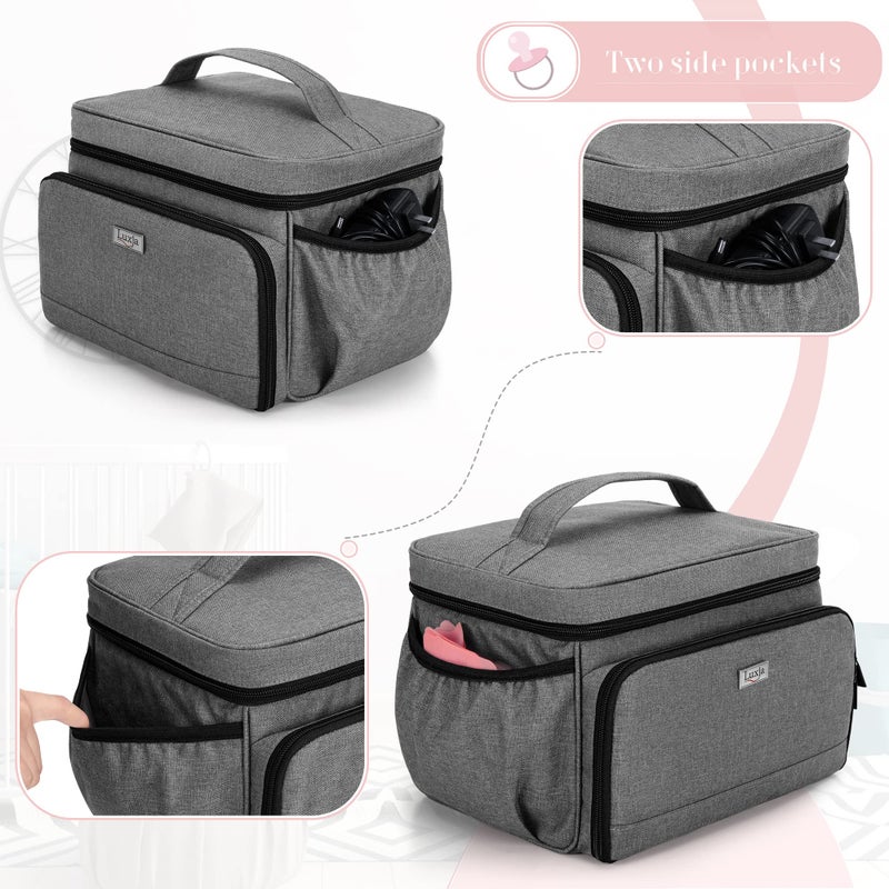 LUXJA Breast Pump Bag Compatible with Spectra S1 and S2, Gray - Image 4