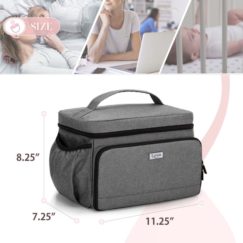 LUXJA Breast Pump Bag Compatible with Spectra S1 and S2, Gray - Image 5
