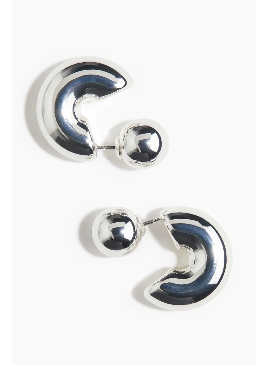 اتش اند ام Ball-Back Hoop Earrings