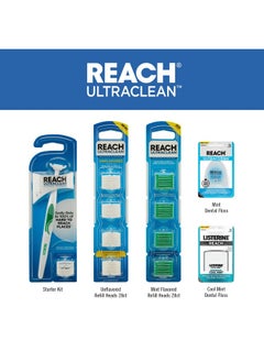 REACH Listerine Ultraclean Access Flosser Starter Kit, Removes Plaque From Hard To Reach Teeth, Unflavored, 1 Refillable Flosser & 8 Refill Heads, Dental Floss Heads, Pfas-Free, Oral Care Tool  - Image 5