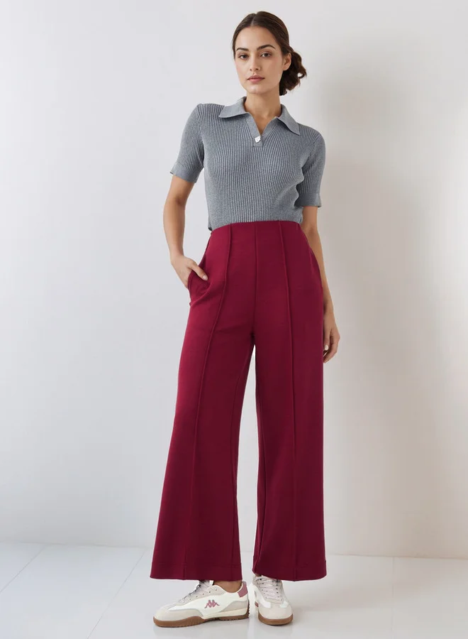 Splash FAV Pintuck Accent Wide Leg Pants