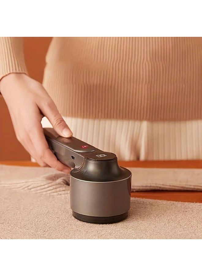 Gray Rechargeable Fabric Shaver Lint Remover With 1 Blade 1 Stick Home Portable - Image 4