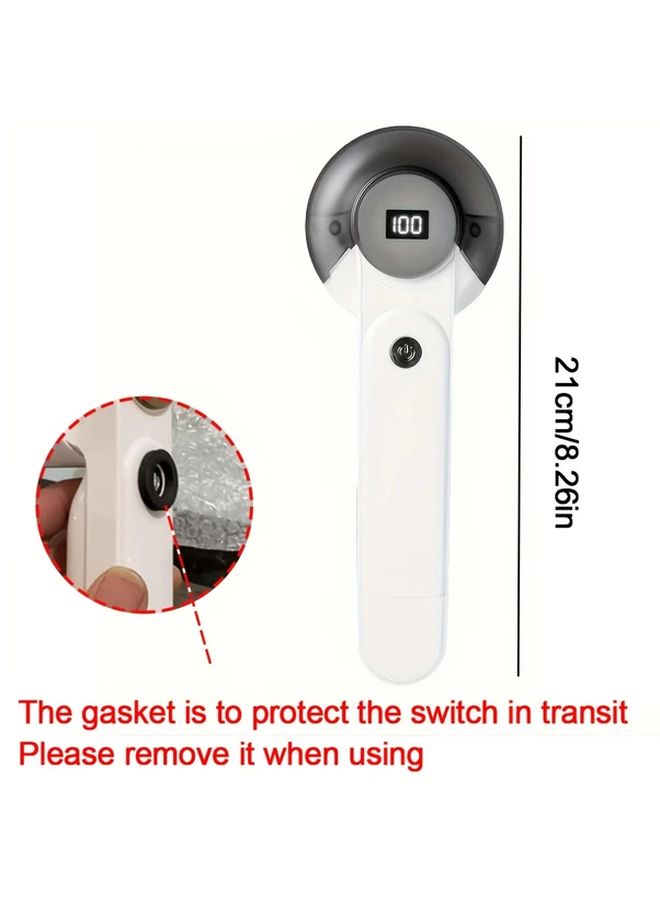 Gray Rechargeable Fabric Shaver Lint Remover With 1 Blade 1 Stick Home Portable - Image 2