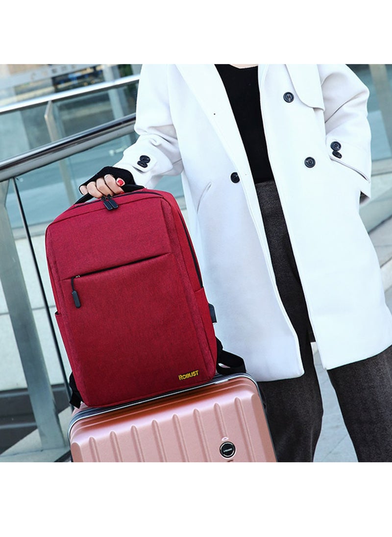 ROBUST - Robust Travel Laptop Backpack, Business Anti Theft Slim Durable Laptop Bag With USB Charging Port, Water Resistant College School  Office Large Laptop Bag For Men, Women, Fit For 17 Inches Laptop-Red - Image 1