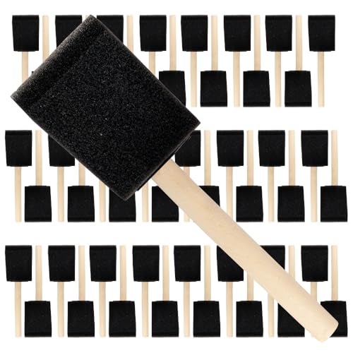 Pro Grade  Foam Brushes  2 Inch  48 Piece Poly Foam Brush Set