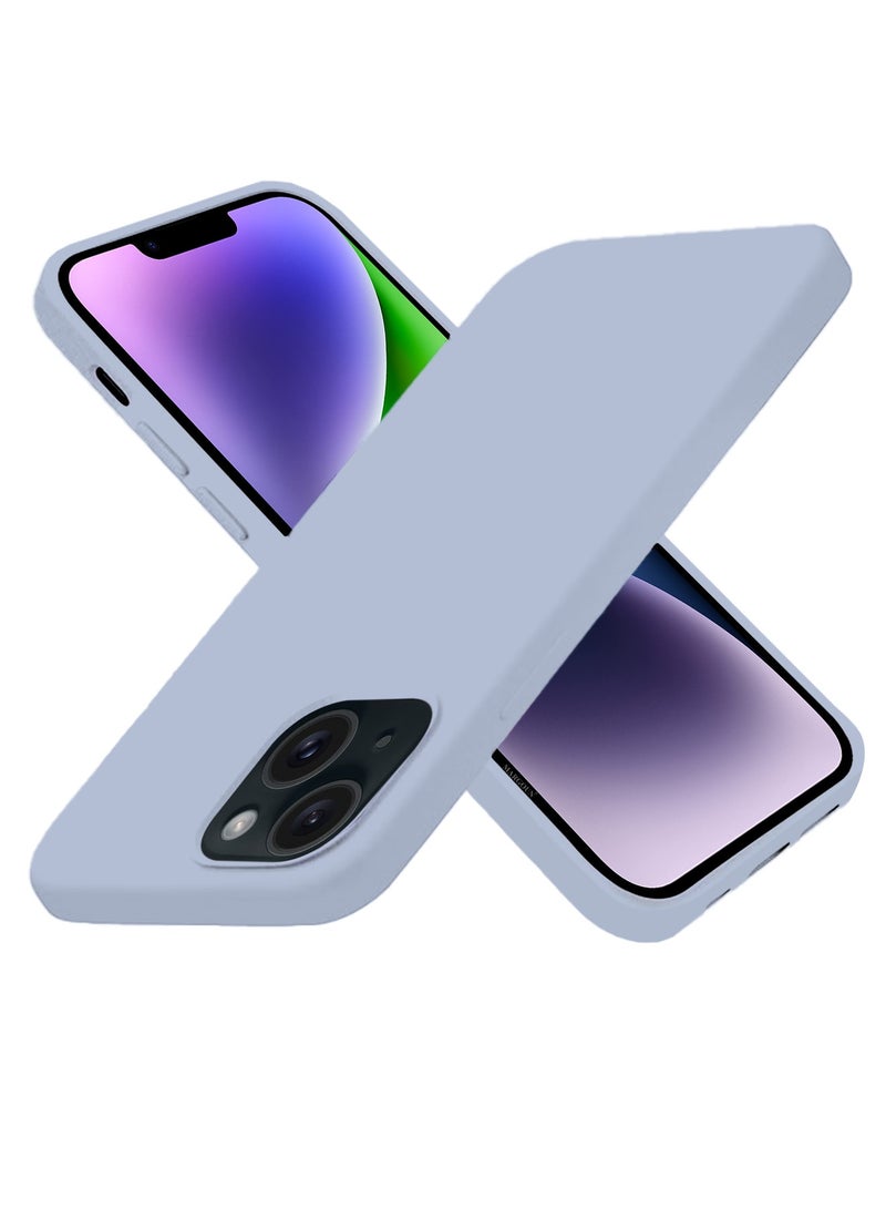 CATANES Silicone Case Cover for Apple iPhone 14 Plus, Slim Protective Cover with Microfiber Lining, Drop Protection - Cement - Image 3