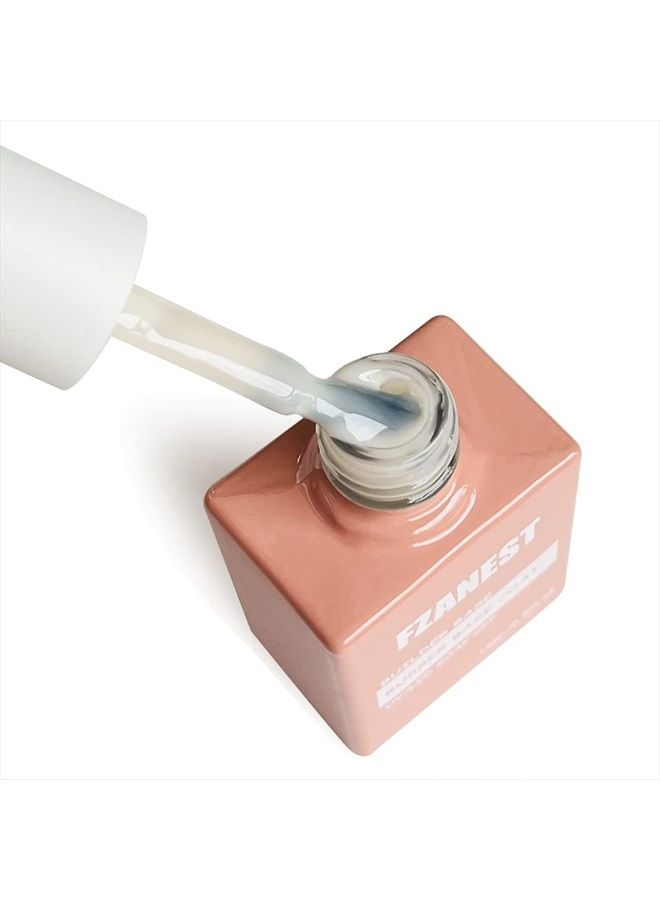 FZANEST Milky Pink Gel Nail Polish,Rubber Base Gel for Nails,Brush On Builder Gel In a Bottle,Spring Summer Clear Sheer Nude Color Gel Polish,Soak Off Nail Gel 15ml - Image 2