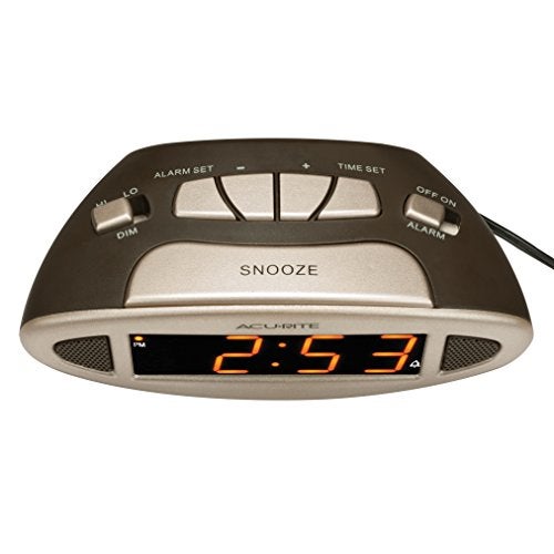AcuRite 13027A Intelli-Time Digital Alarm Clock,Black - Image 2
