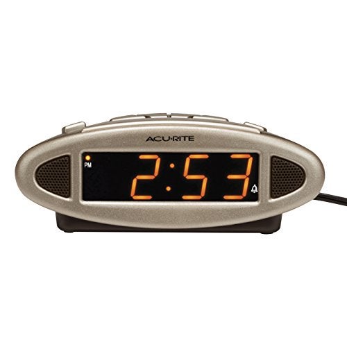 AcuRite 13027A Intelli-Time Digital Alarm Clock,Black - Image 1