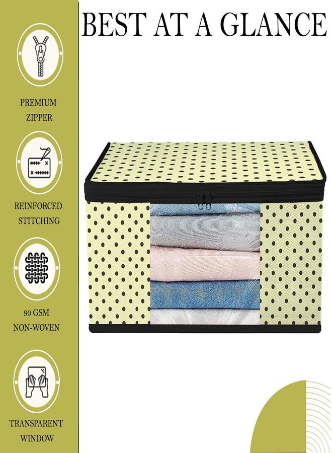 Shaping Fabric Saree Storage Bag | Premium Wardrobe Cloth Organizer saree cover with transparent window SGDJ1346 Pack of-1 - Image 2