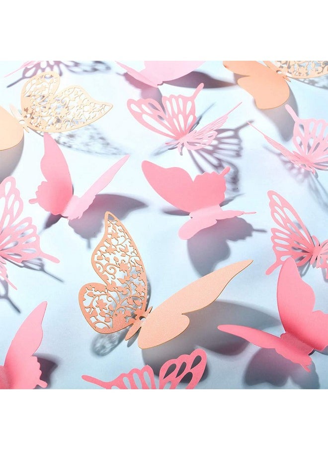 XTORE Xtore 144Pcs 3D Home Decor Butterfly with Sticking Pad | DIY Decorative Wall Art Crafts for Home Decor | Wedding | Birthday | Cake - (Set of 144), Kraft Paper, Self-Adhesive, Self-Adhesive  - Image 2