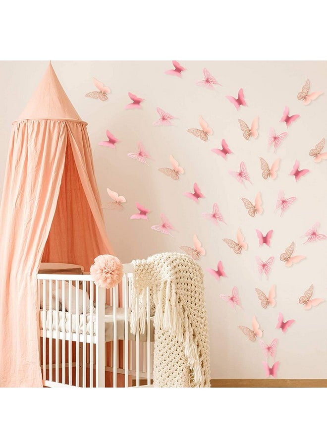XTORE Xtore 144Pcs 3D Home Decor Butterfly with Sticking Pad | DIY Decorative Wall Art Crafts for Home Decor | Wedding | Birthday | Cake - (Set of 144), Kraft Paper, Self-Adhesive, Self-Adhesive  - Image 5