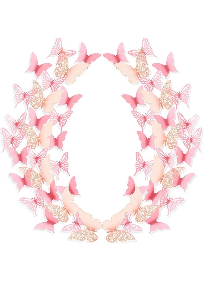 XTORE Xtore 144Pcs 3D Home Decor Butterfly with Sticking Pad | DIY Decorative Wall Art Crafts for Home Decor | Wedding | Birthday | Cake - (Set of 144), Kraft Paper, Self-Adhesive, Self-Adhesive  - Image 1