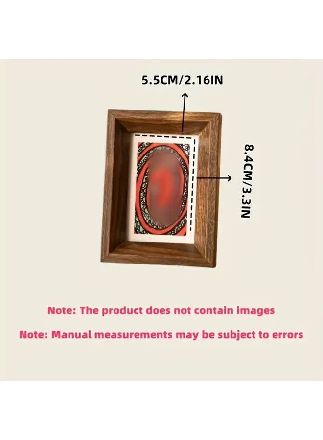 Brown Black Mini Photo Frames 2pcs 3 Inch Tabletop Display Decor - Image 5